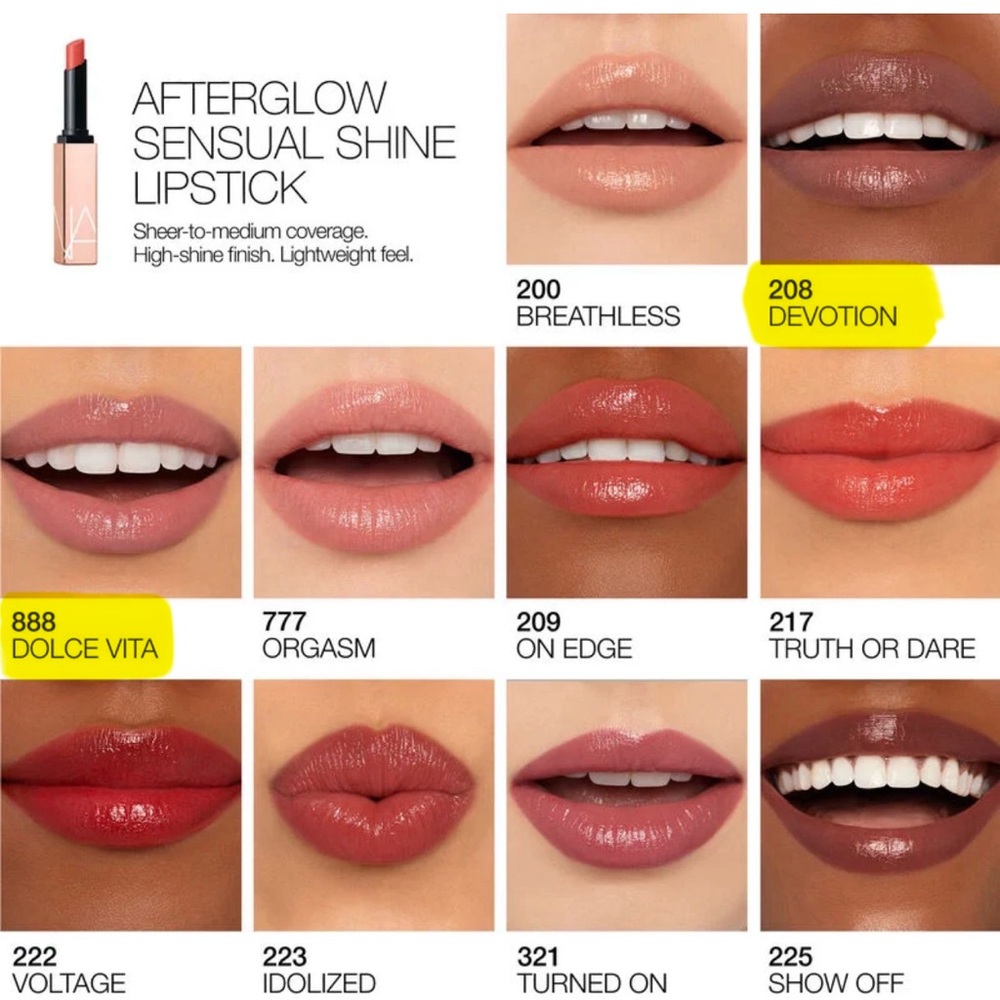 2 NARS AFTERGLOW SENSUAL SHINE LIPSTICK - Picture 3 of 4